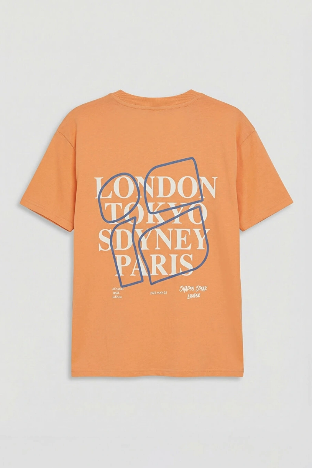 LCW Kids Turuncu Yazı Ve Şehir Baskılı Penye Erkek Çocuk Tişört