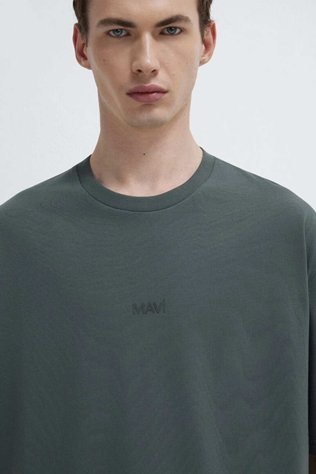 Mavi Logo Yeşil Basic Tişört