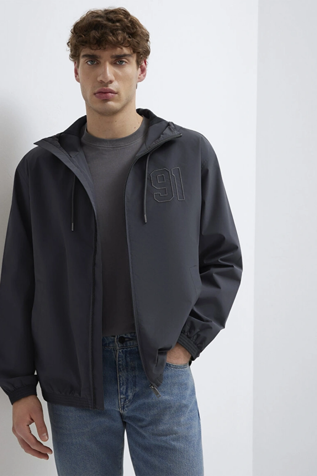 MVJNS Baskılı Antrasit Ceket