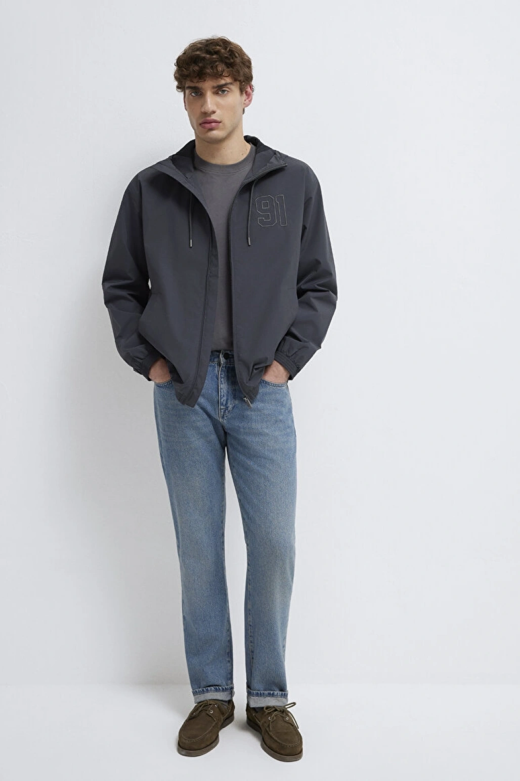 MVJNS Baskılı Antrasit Ceket