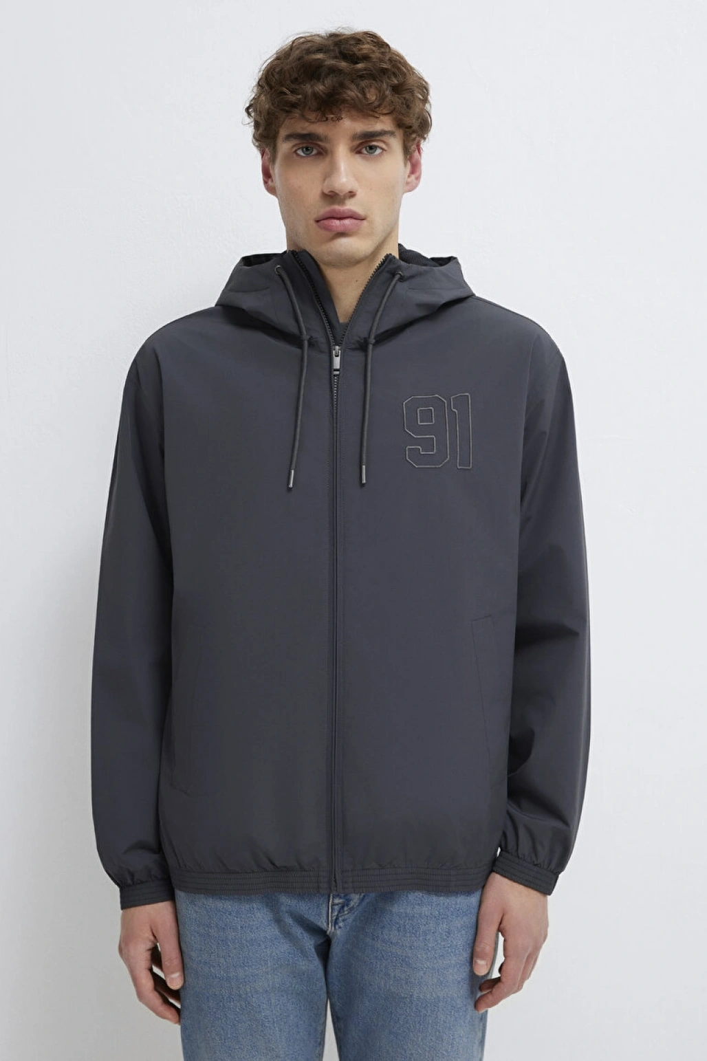 MVJNS Baskılı Antrasit Ceket