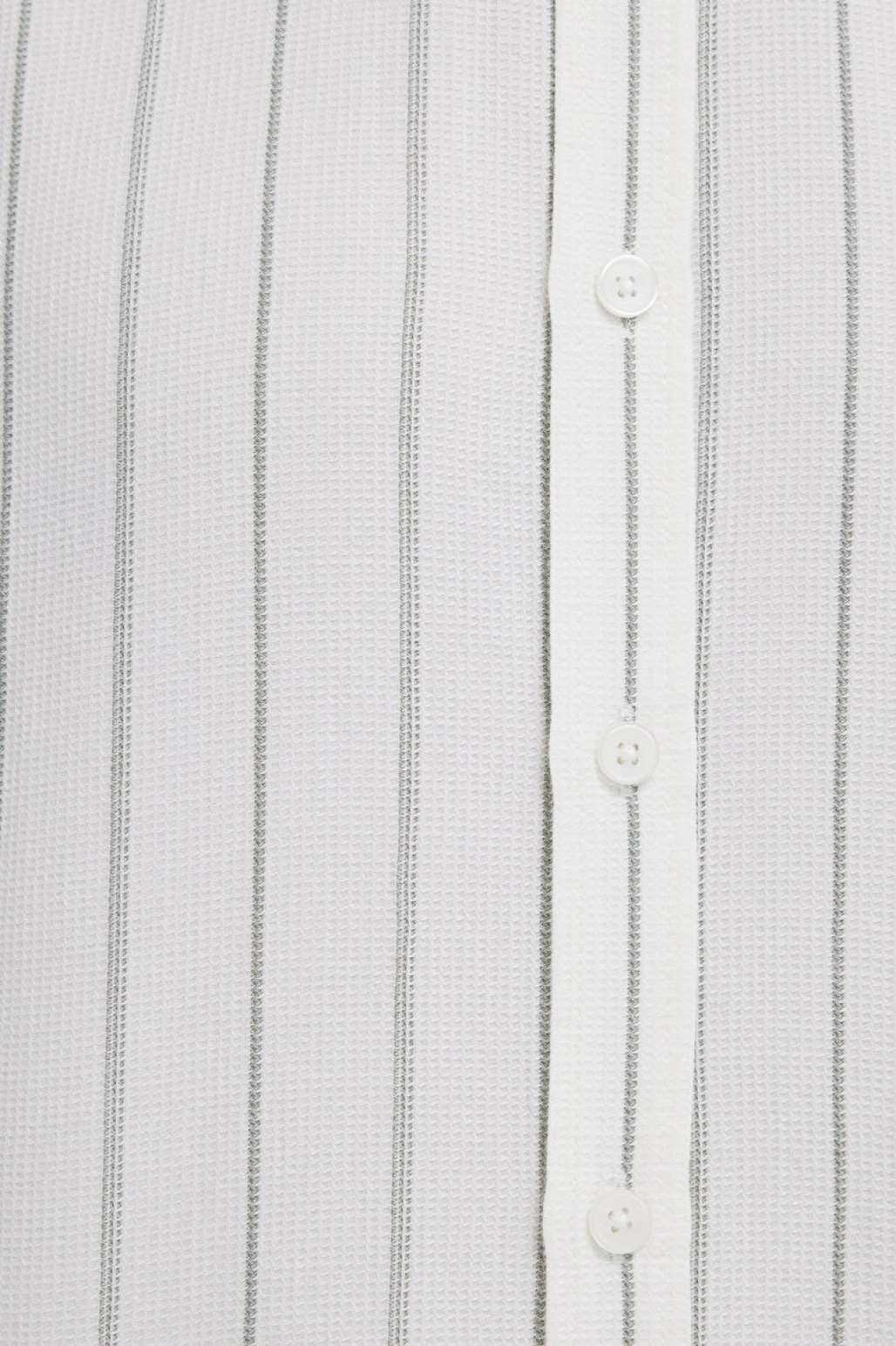 Haki Çizgili Ekru Gömlek