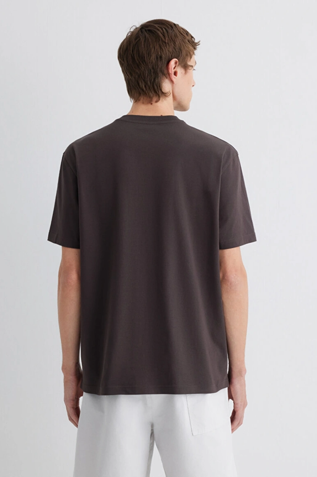 Mavi Jeans Nakışlı Kahverengi Basic Tişört