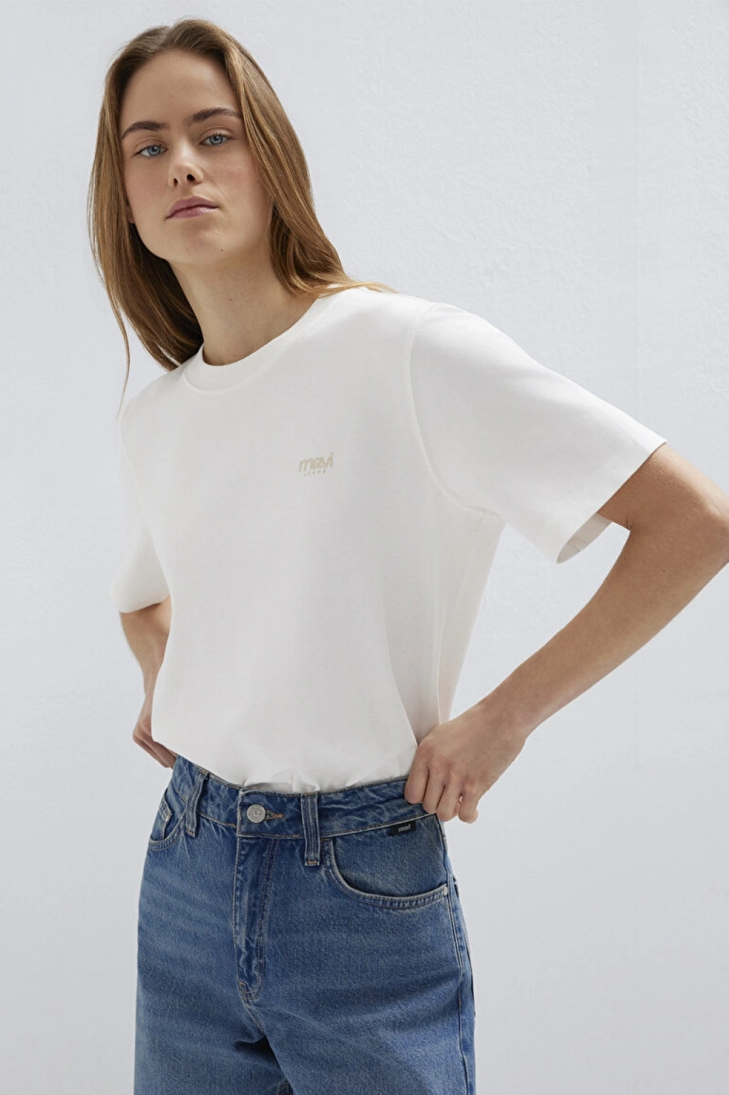 MAVİ BASKILI TİŞÖRT Hindistan Cevizi, L