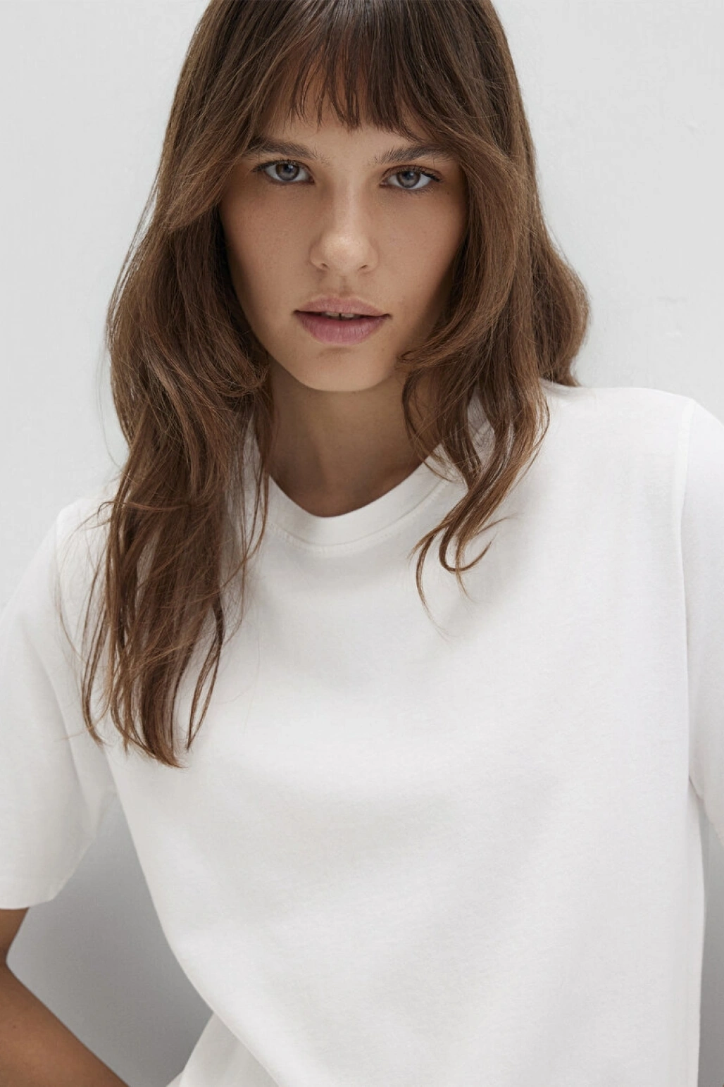 KISA KOLLU BASIC TİŞÖRT Kırık Beyaz, L