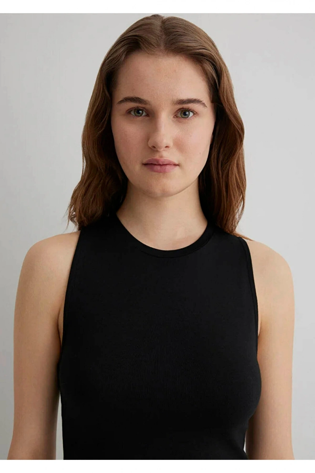 Mavi Kadın Kolsuz Siyah Basic Atlet