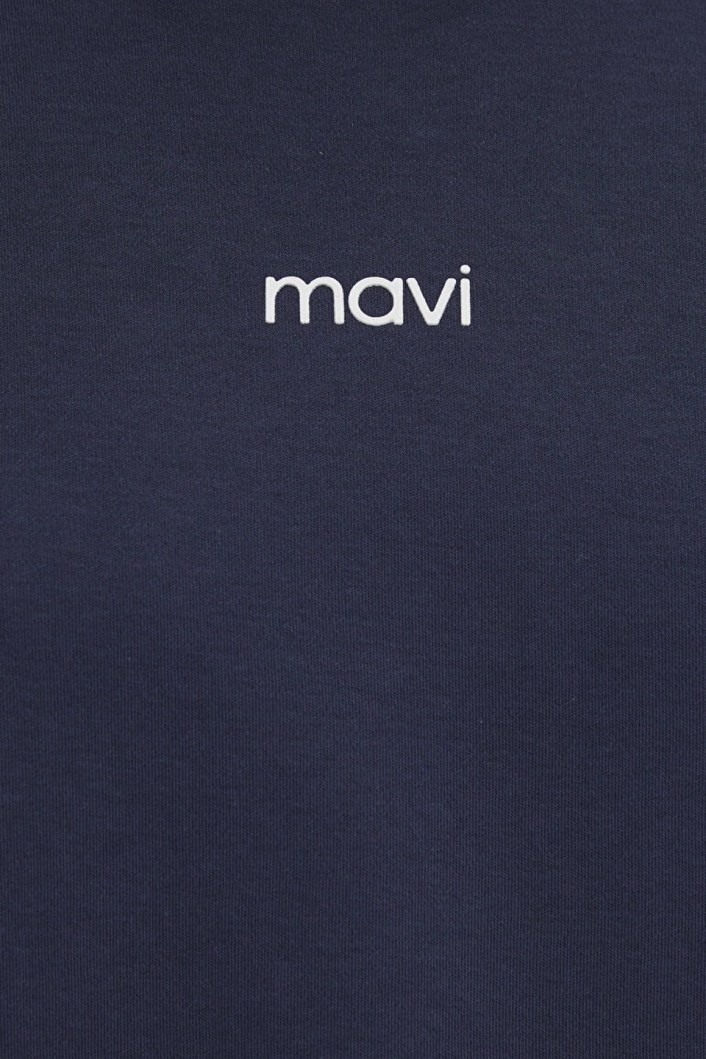 Mavi Logo Baskılı İnterlok Lacivert Tişört