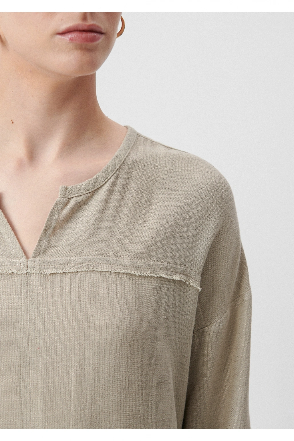 Mavi Kadın Uzun Kollu Haki Bluz