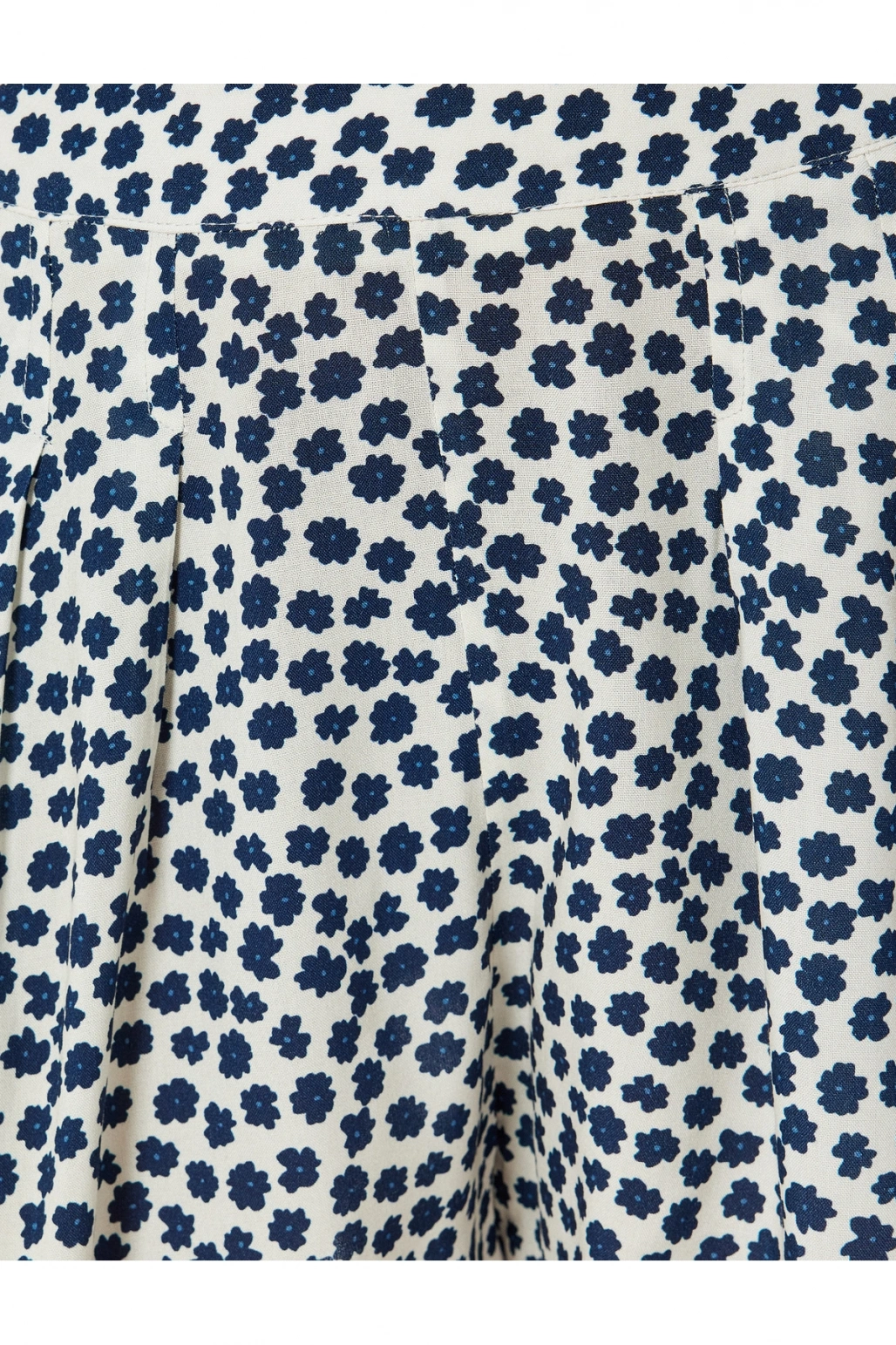 Koton Çiçekli Pileli Şort Etek Yüksek Bel Viskon Kumaş