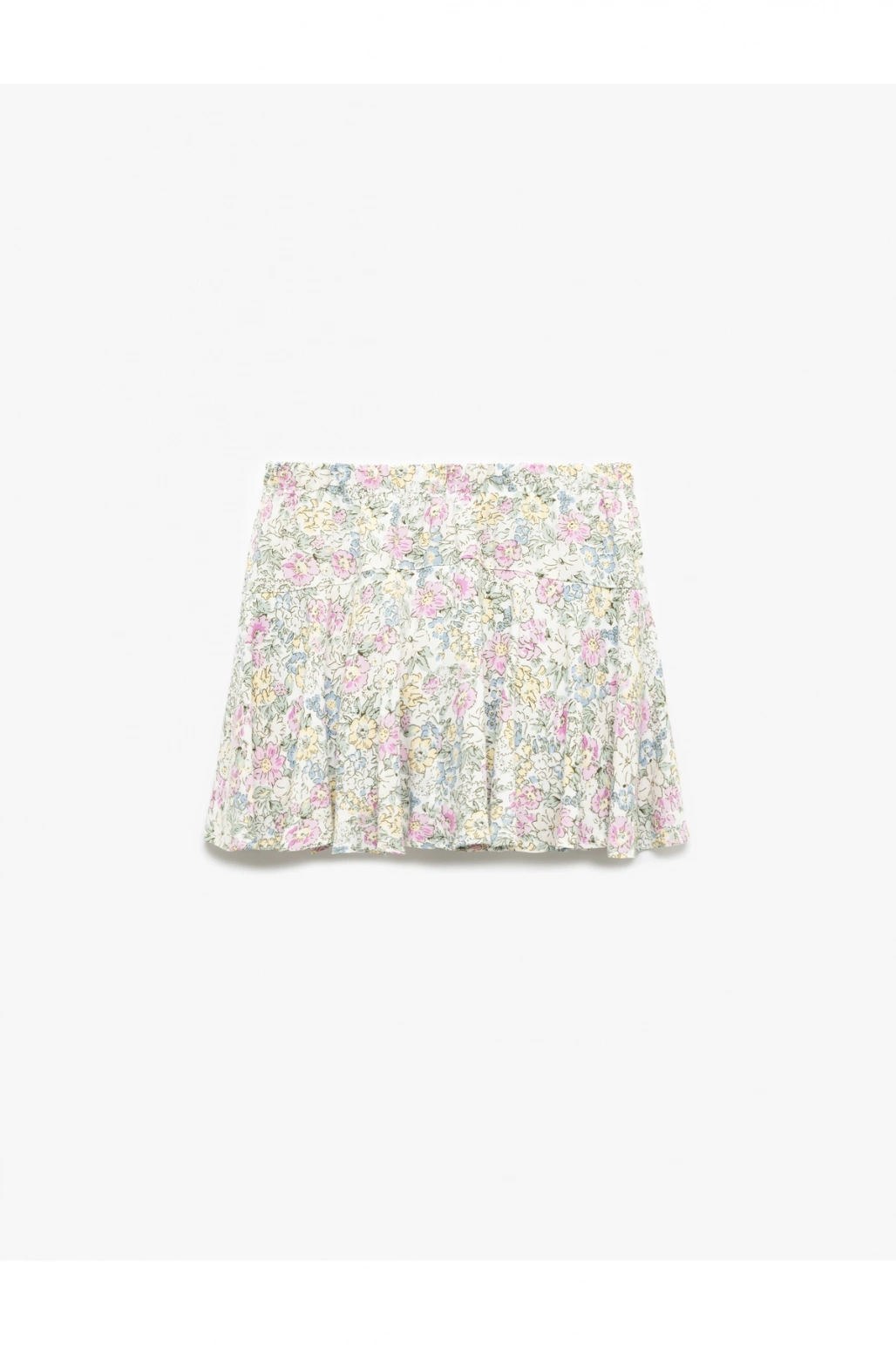 Koton Çiçekli Viskon Volanlı Mini Şort Etek