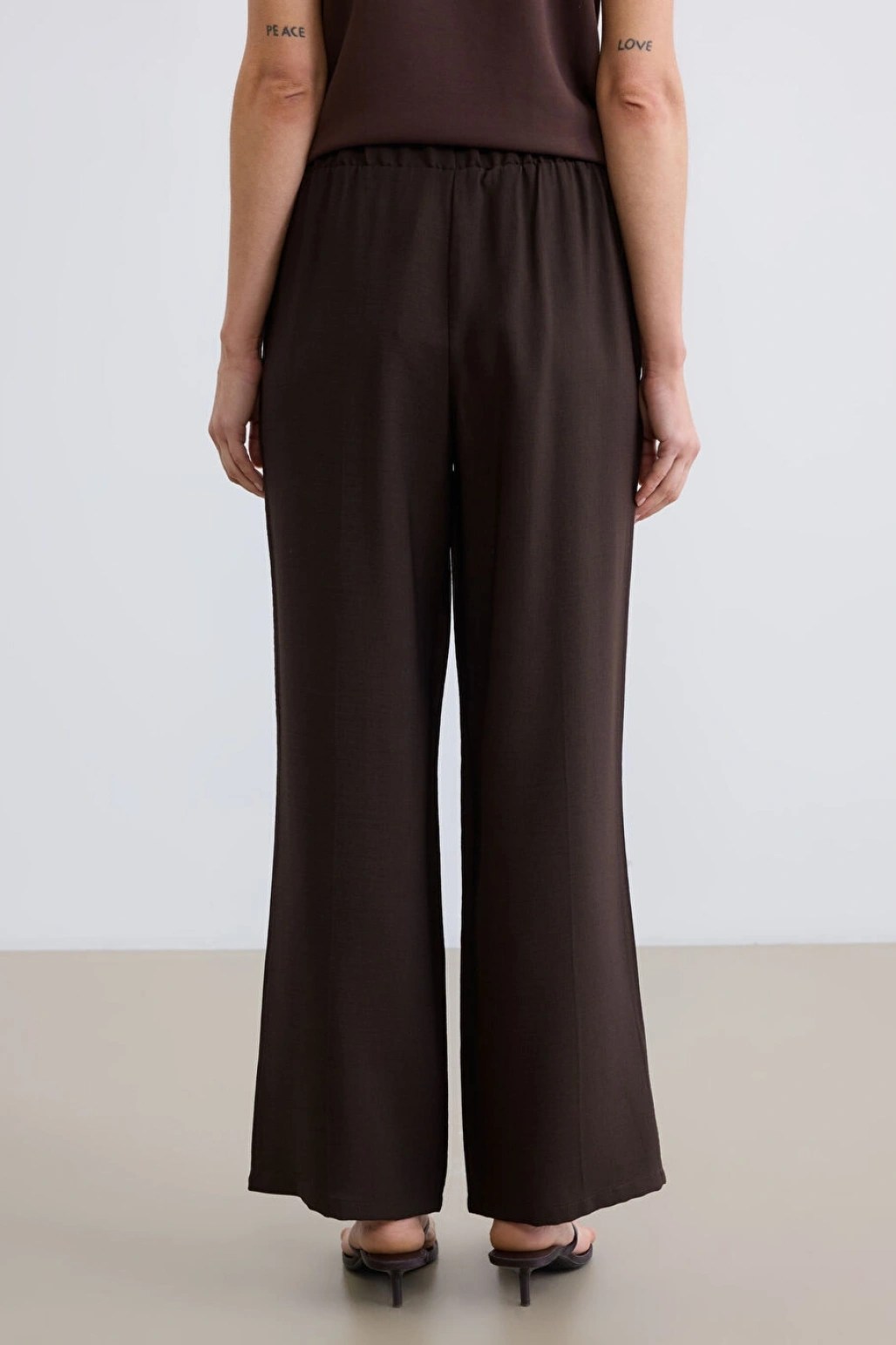 LCW EVERYDAY Kahverengi Beli Lastikli Kadın Pantolon