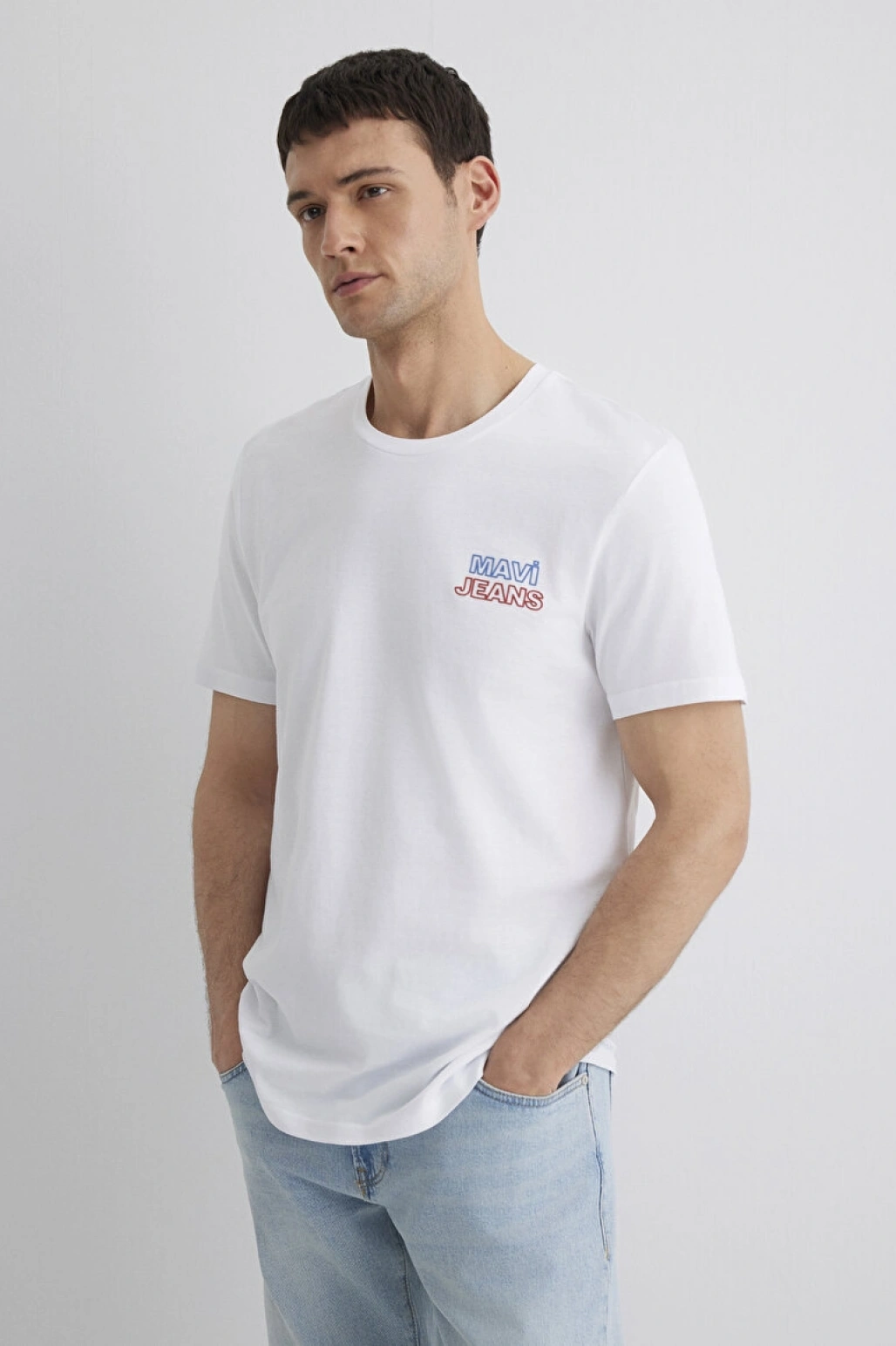 Mavi Jeans Baskılı Beyaz Tişört