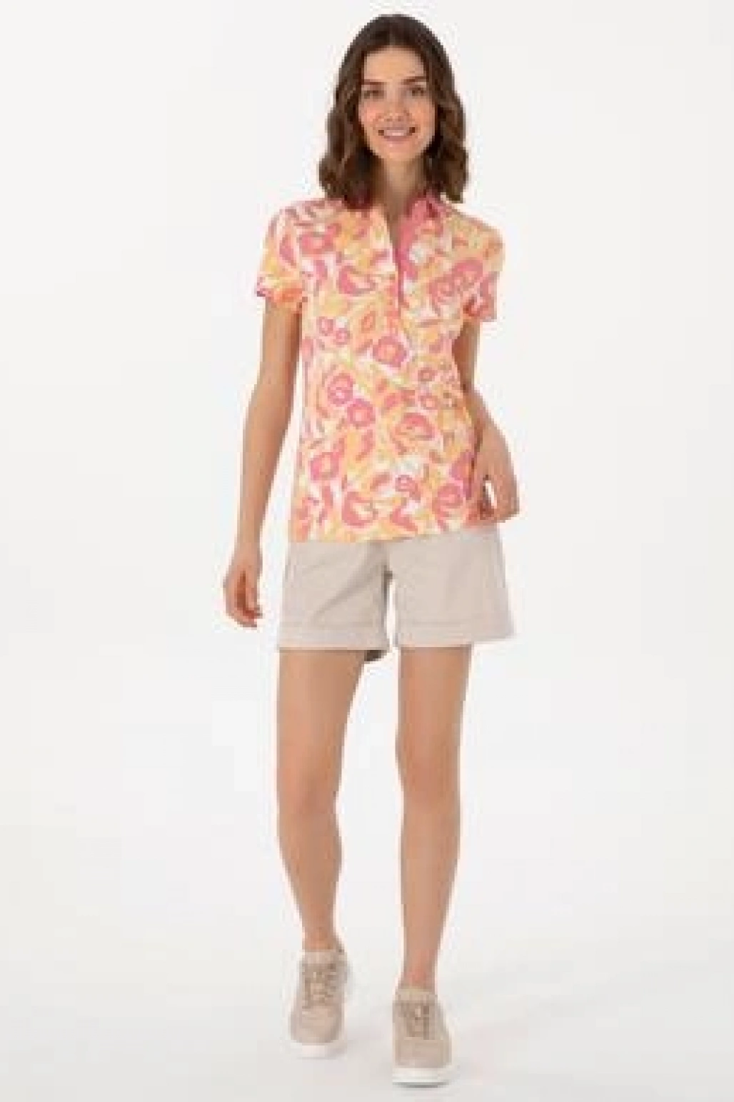 U.S POLO Kadın Pembe Polo Yaka Tişört