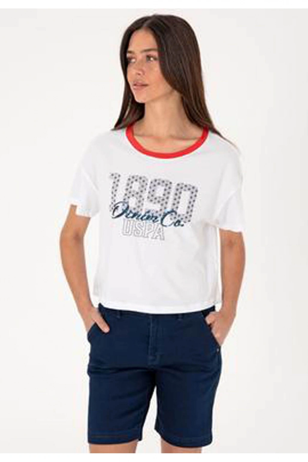 U.S. Polo Assn. U.S. Polo Assn. Gıanna Beyaz Kadın T-Shirt