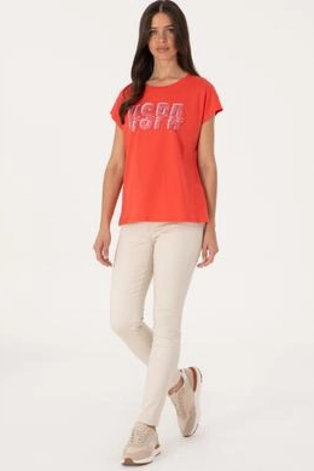 U.S.POLO Kadın Kırmızı Bisiklet Yaka Tişört