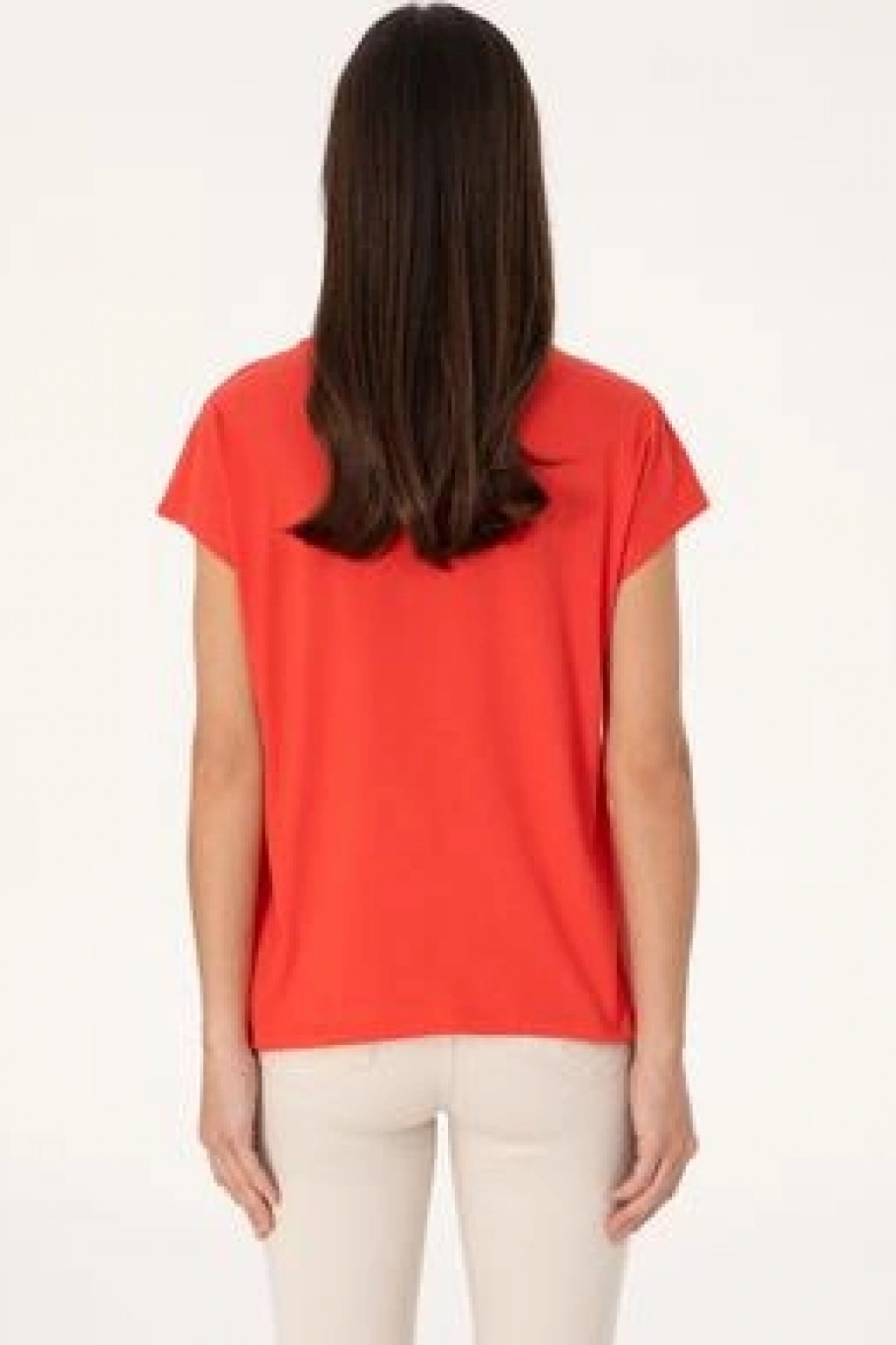 U.S.POLO Kadın Kırmızı Bisiklet Yaka Tişört