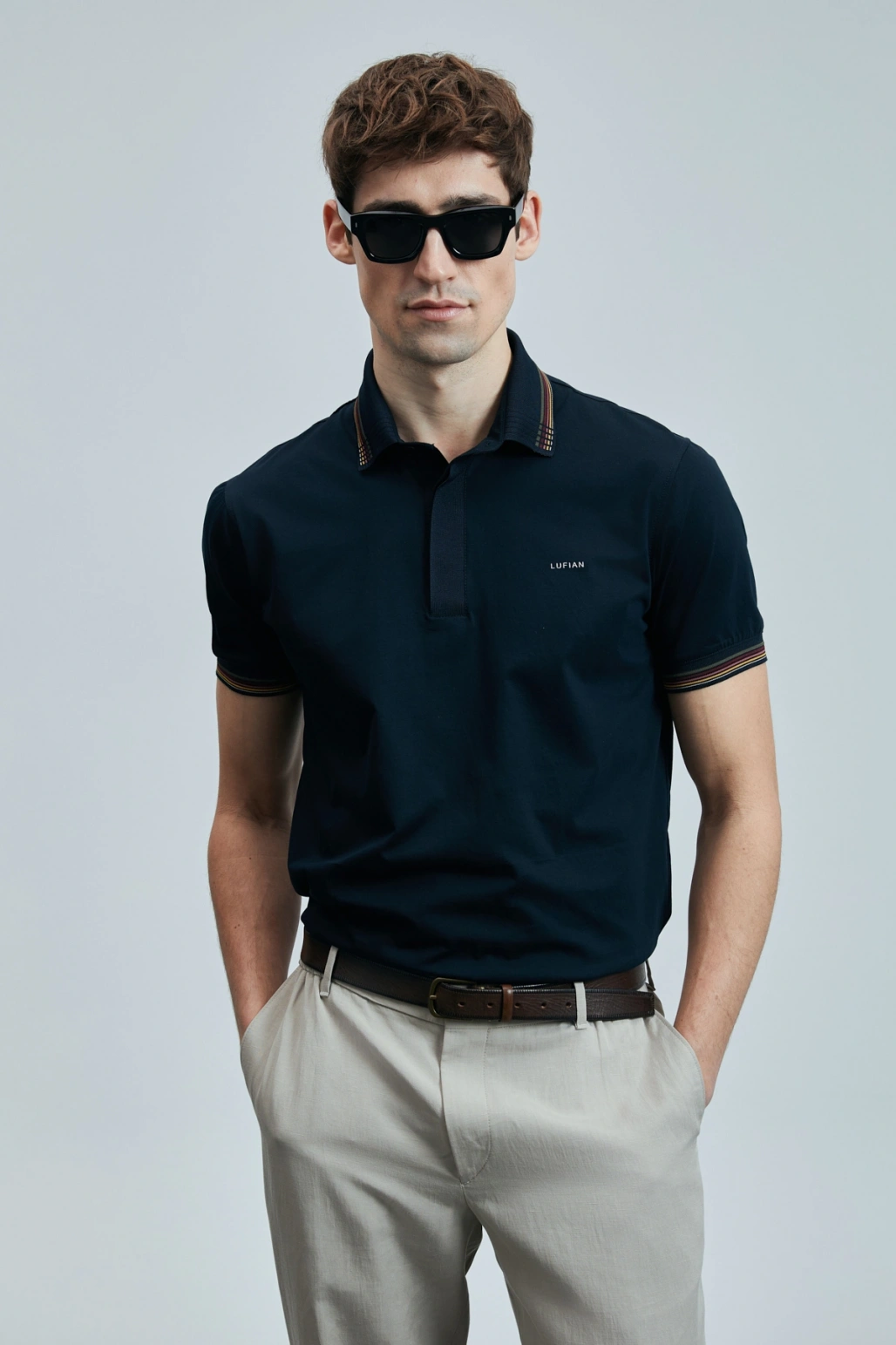 Lufian North Smart Erkek Polo Tişört Koyu Lacivert