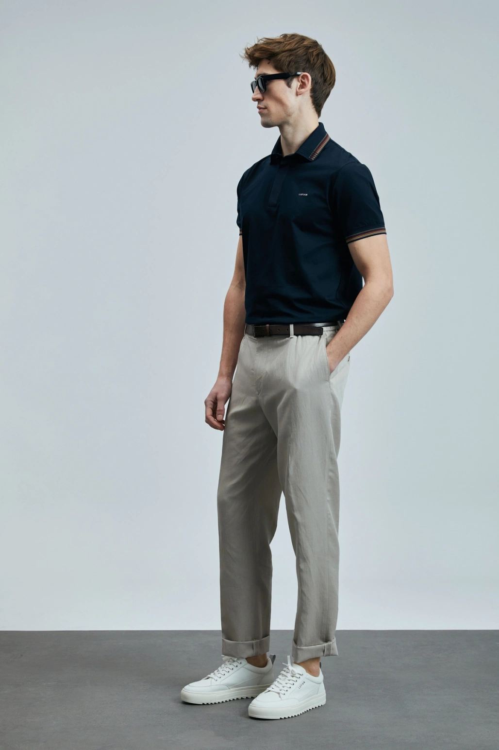 Lufian North Smart Erkek Polo Tişört Koyu Lacivert