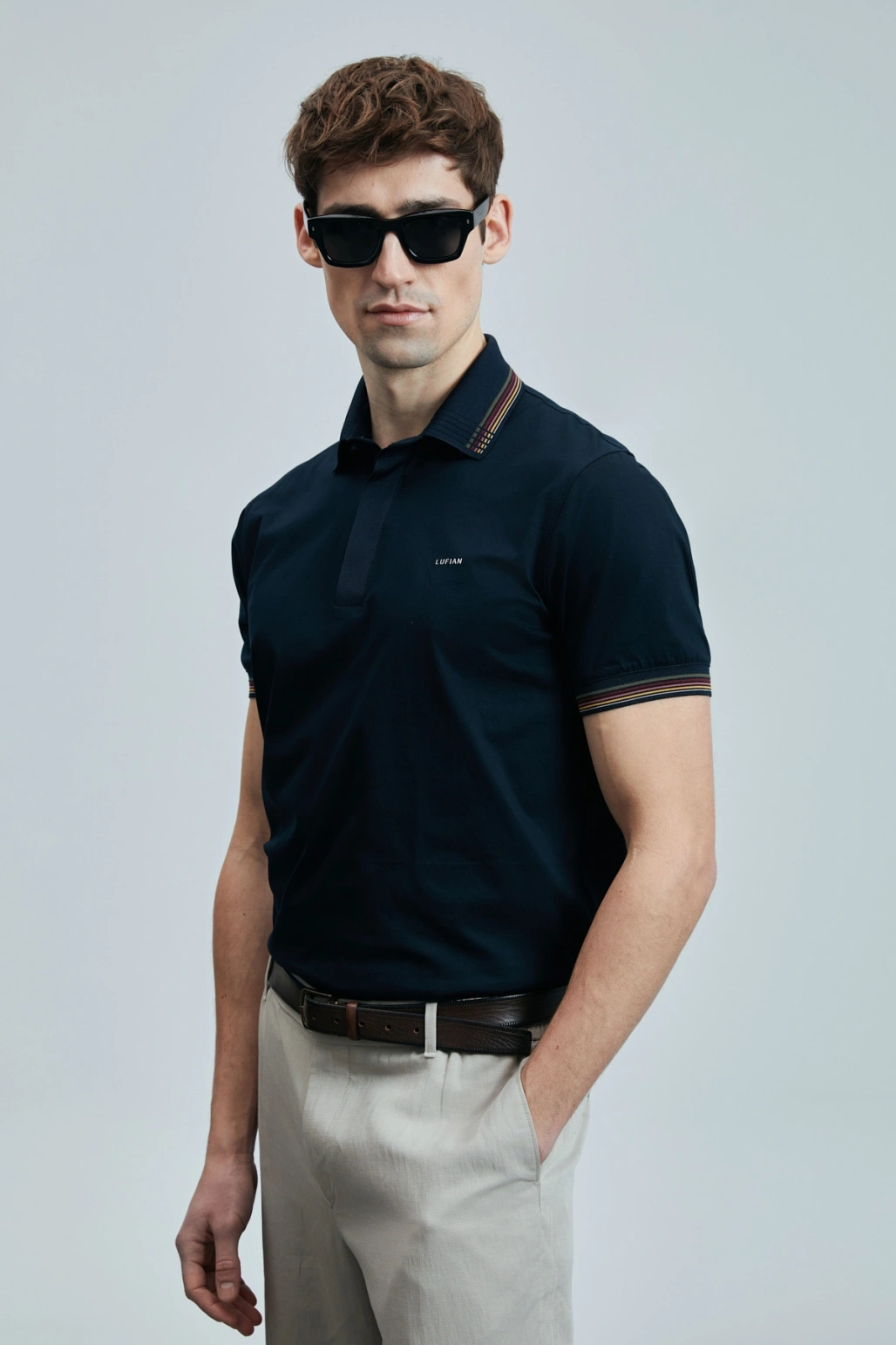 Lufian North Smart Erkek Polo Tişört Koyu Lacivert