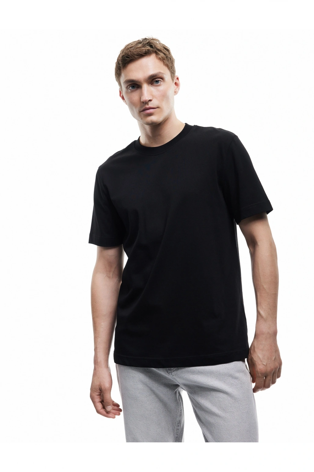 Koton Pamuklu Kısa Kollu Regular Fit Bisiklet Yaka Basic Tişört