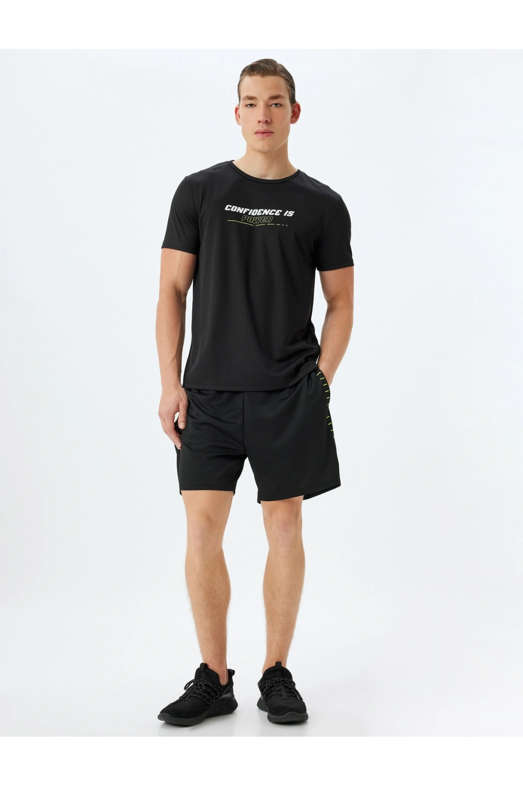 Koton Slogan Baskılı Bisiklet Yaka Kısa Kollu Spor Tişört