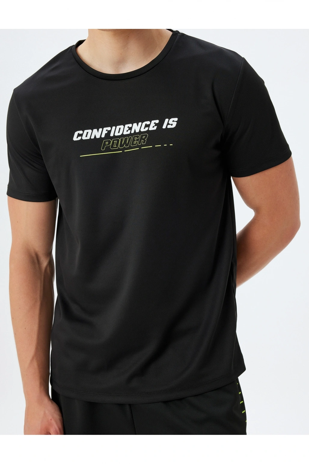 Koton Slogan Baskılı Bisiklet Yaka Kısa Kollu Spor Tişört