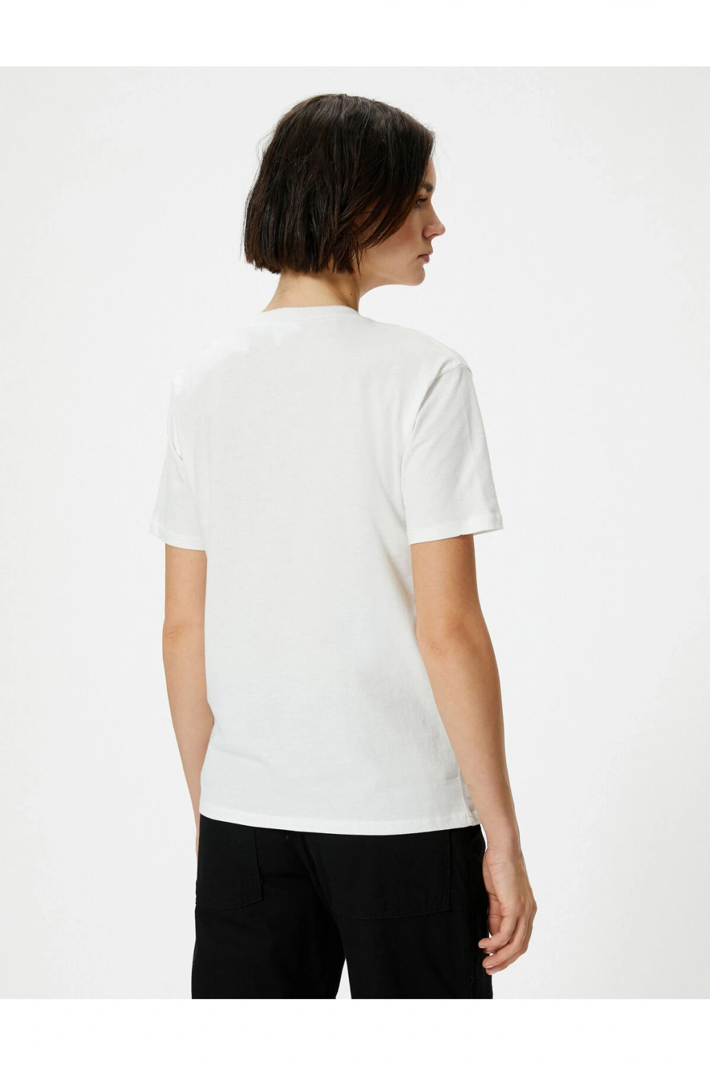 Koton Kaktüs Baskılı Tişört Rahat Kalıp Kısa Kollu Baskılı Pamuklu