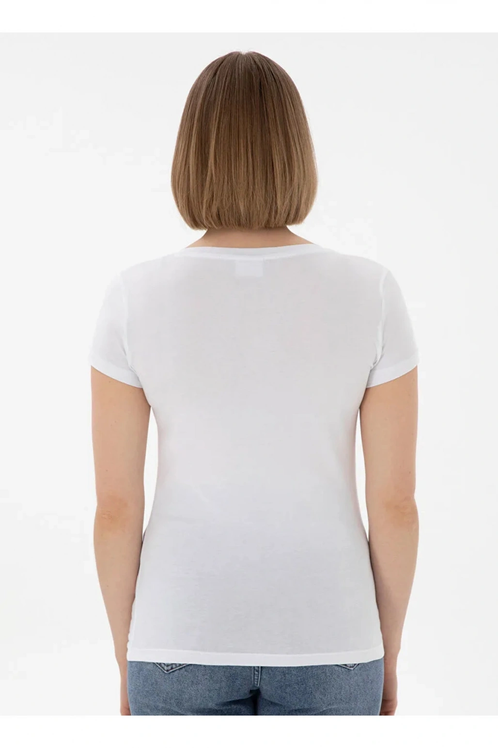 U.S. Polo Assn. Tv0125 Beyaz Kadın T-Shirt