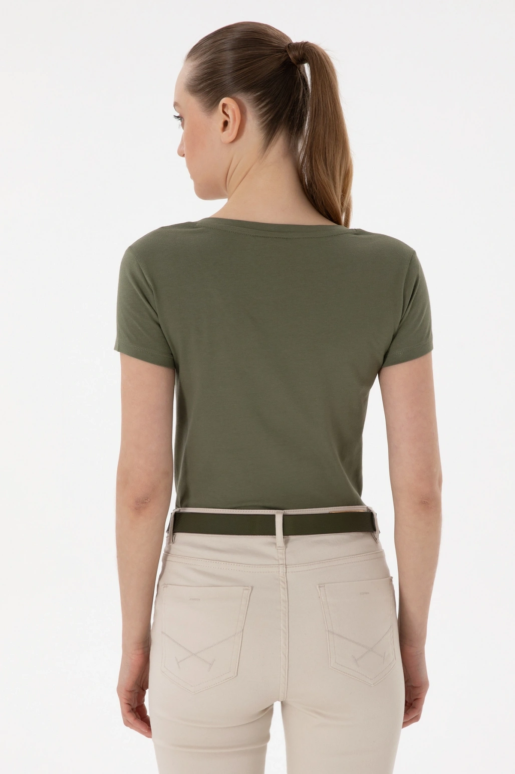 U.S. Polo Assn. Kadın V Yaka Basic