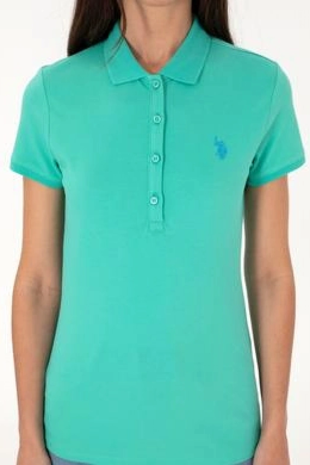 U.S. Polo Assn. Kadın Mint Basic Polo Yaka Tişört