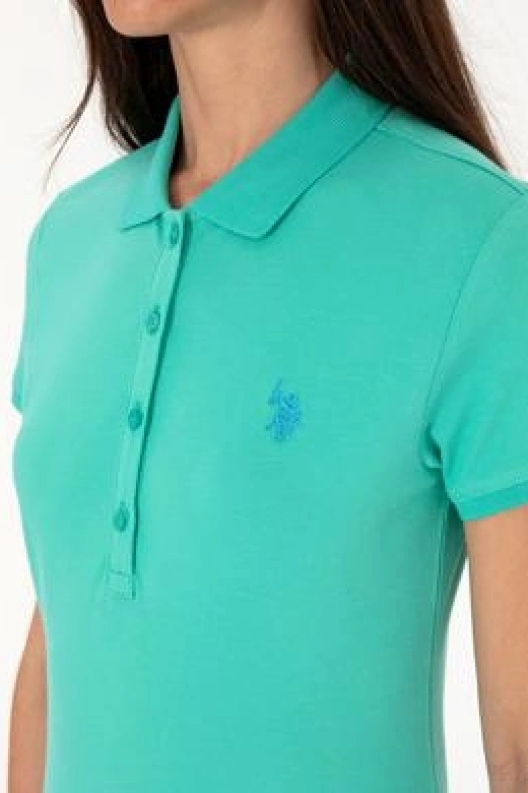 U.S. Polo Assn. Kadın Mint Basic Polo Yaka Tişört