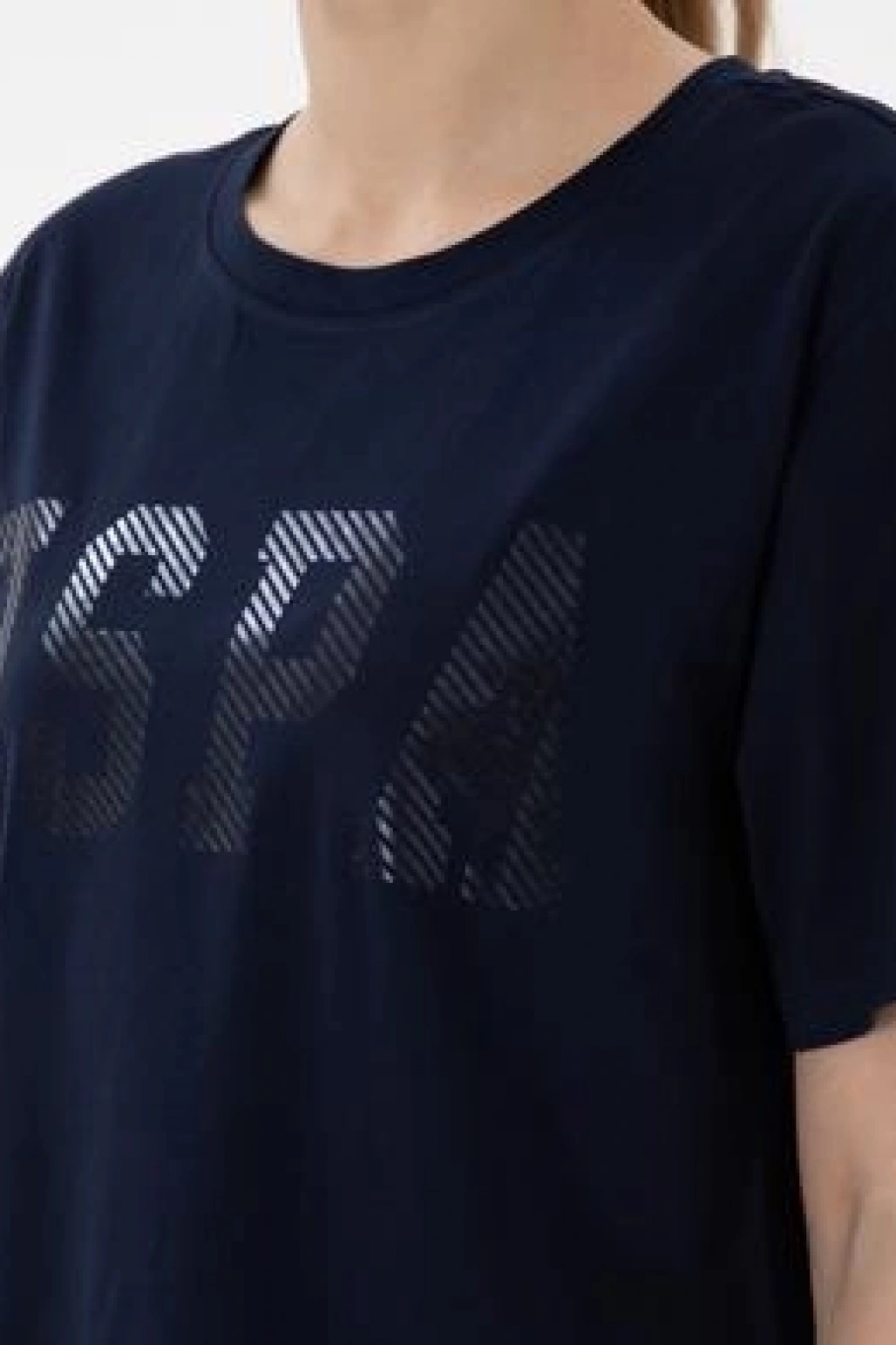 U.S.POLO. Kadın Lacivert Bisiklet Yaka Basic Tişört