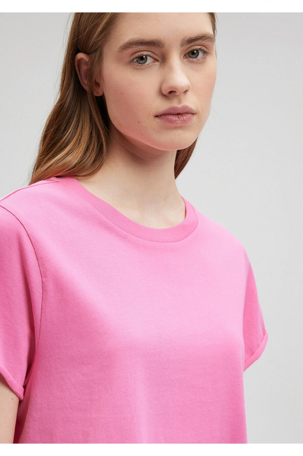 Mavi Pembe Basic Tişört Crop / Kısa Kesim
