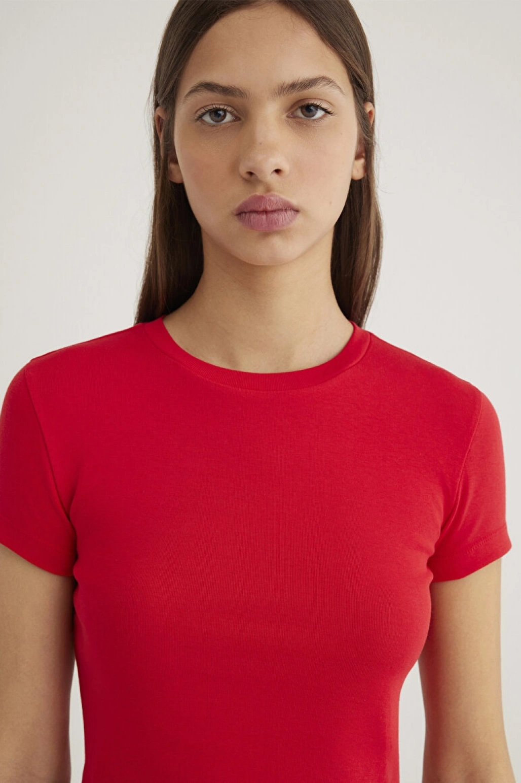 MAVİ Kırmızı Basic Crop Tişört
