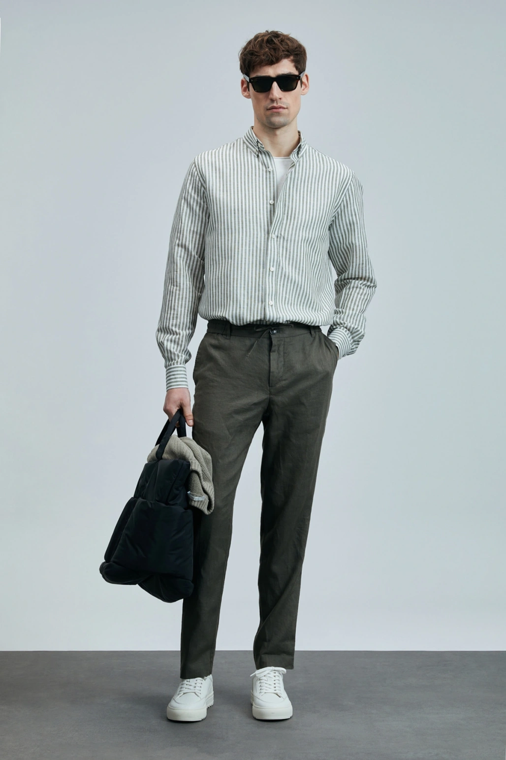 Lufian Karl Smart Erkek Chino Pantolon Slim Fit HAKİ