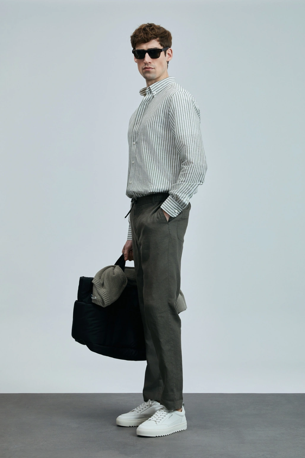 Lufian Karl Smart Erkek Chino Pantolon Slim Fit HAKİ