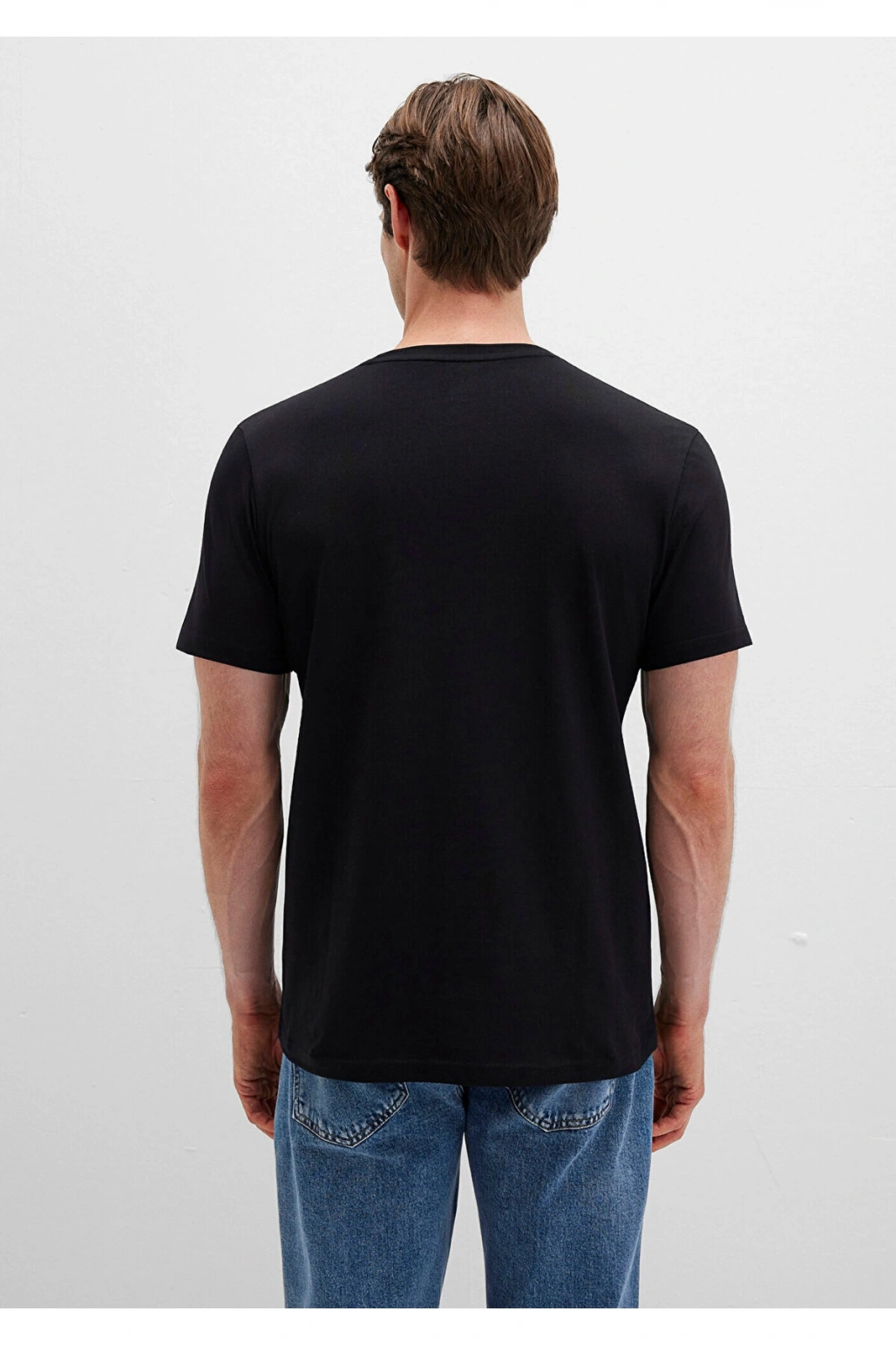 Mavi Jeans Baskılı Siyah Tişört Slim Fit / Dar Kesim