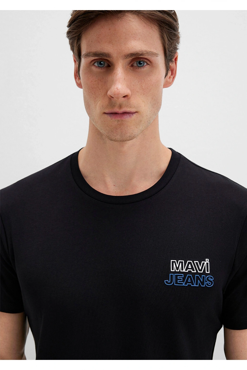 Mavi Jeans Baskılı Siyah Tişört Slim Fit / Dar Kesim