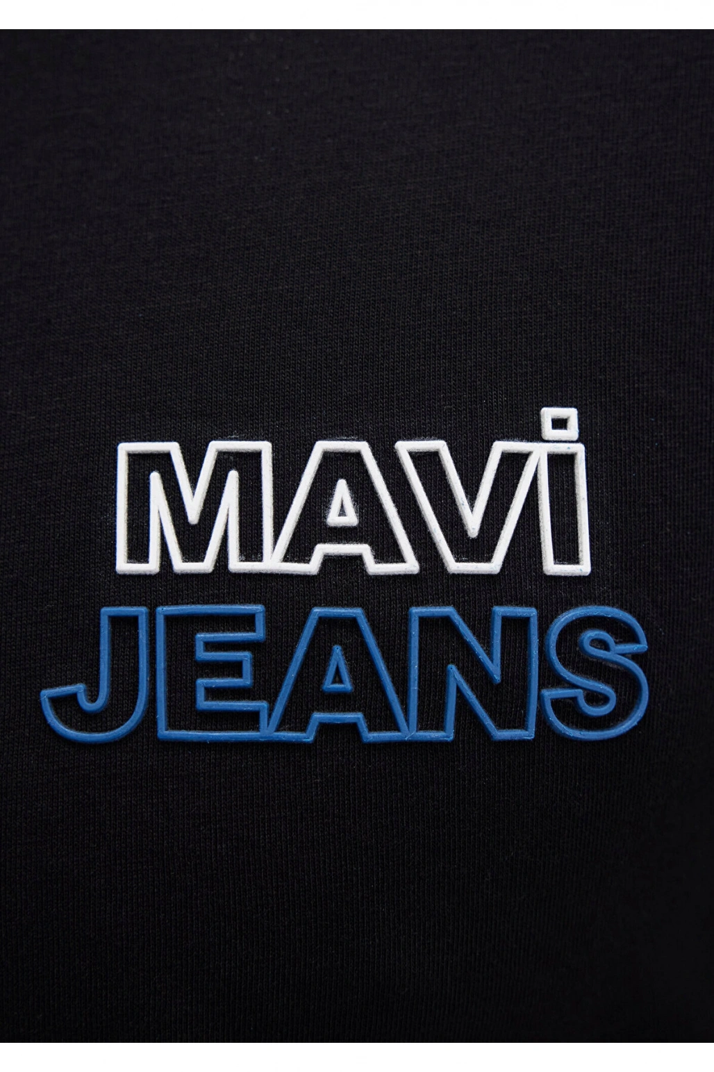 Mavi Jeans Baskılı Siyah Tişört Slim Fit / Dar Kesim