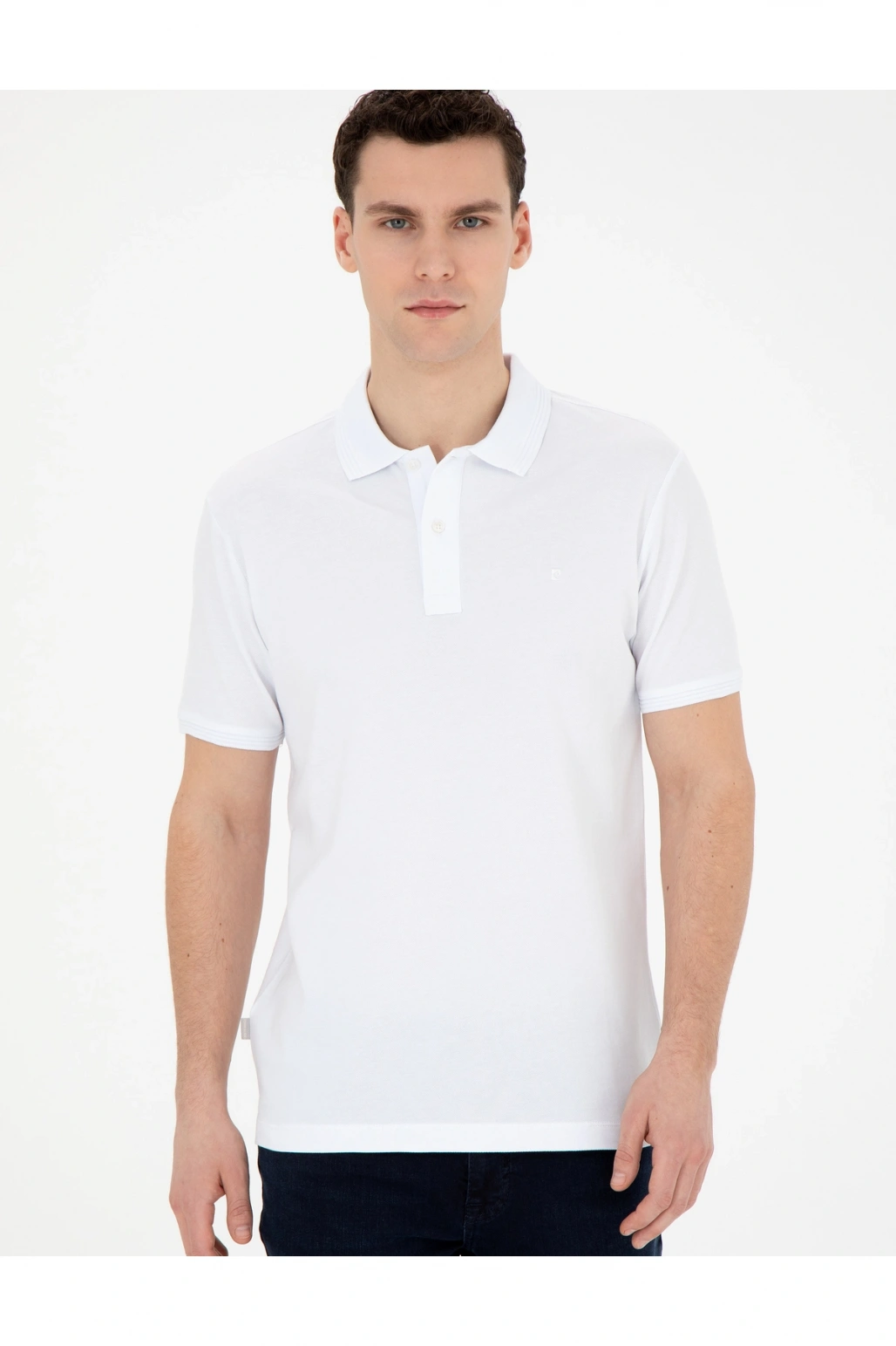 Pierre Cardin PİERRE CARDİN SLİM FİT DOKUMA POLO YAKA BEYAZ T-SHİRT