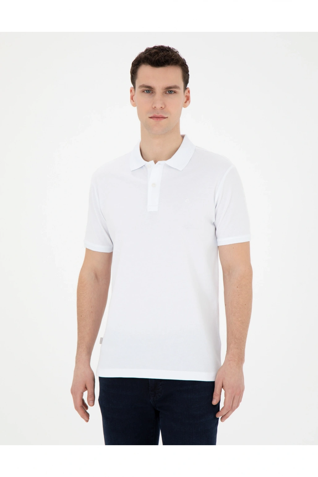 Pierre Cardin PİERRE CARDİN SLİM FİT DOKUMA POLO YAKA BEYAZ T-SHİRT