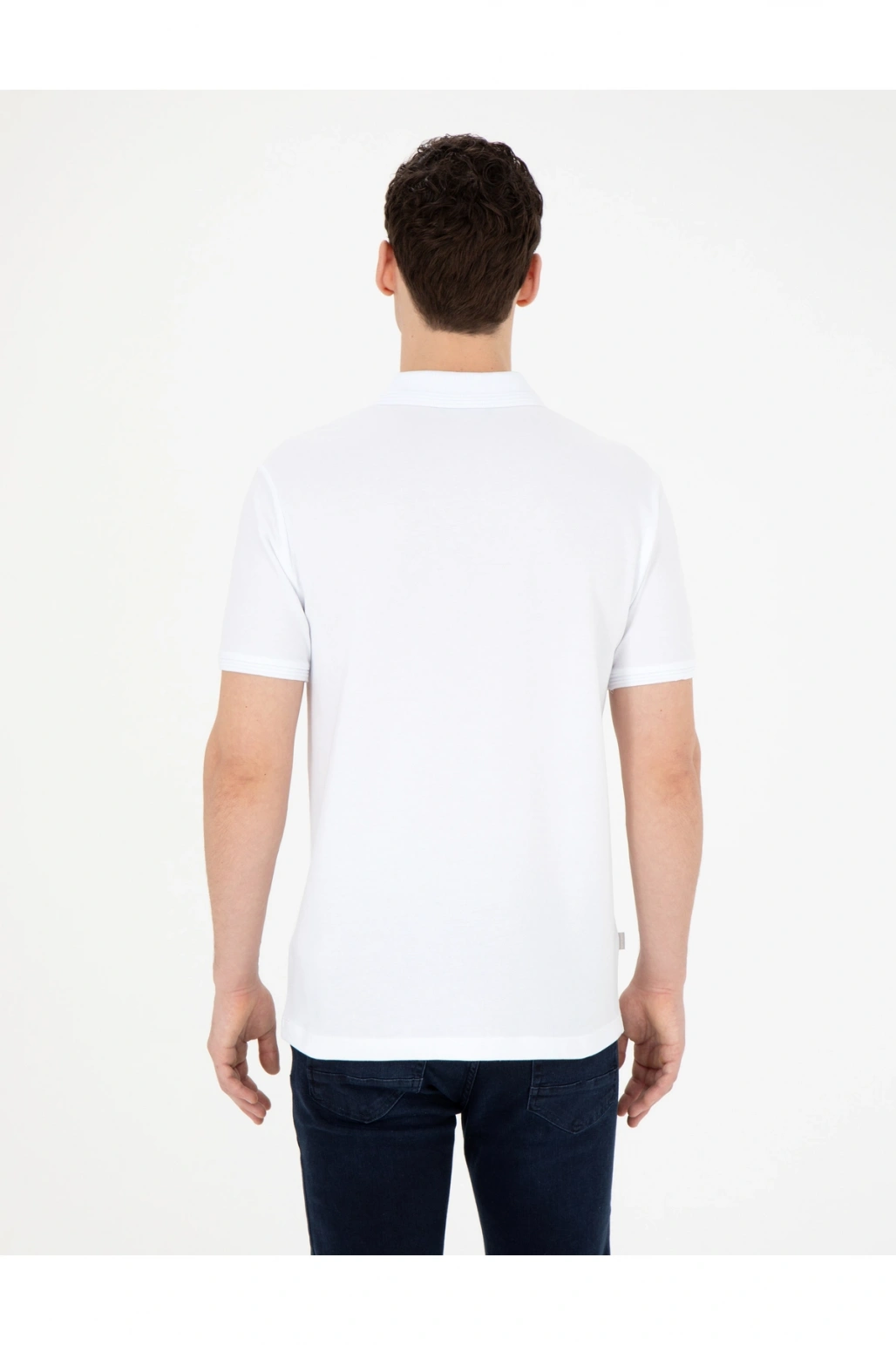 Pierre Cardin PİERRE CARDİN SLİM FİT DOKUMA POLO YAKA BEYAZ T-SHİRT