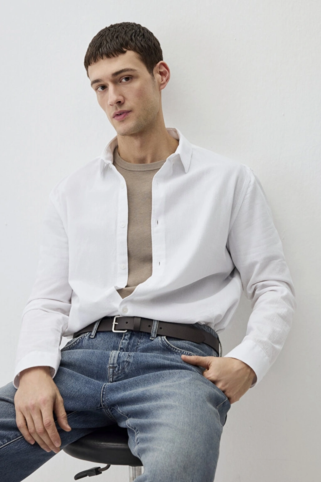 Mavi Uzun Kol Erkek Gömlek