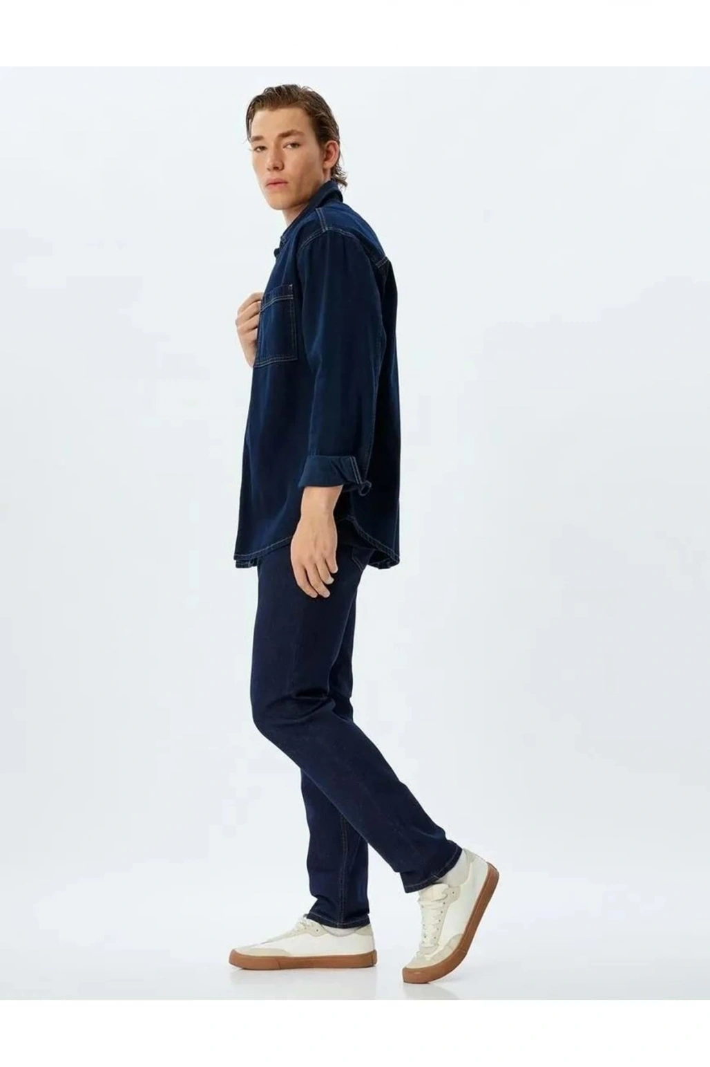 Koton Slim Fit Kot Pantolon - Brad Jean 5wam40112ıd Koyu Indigo