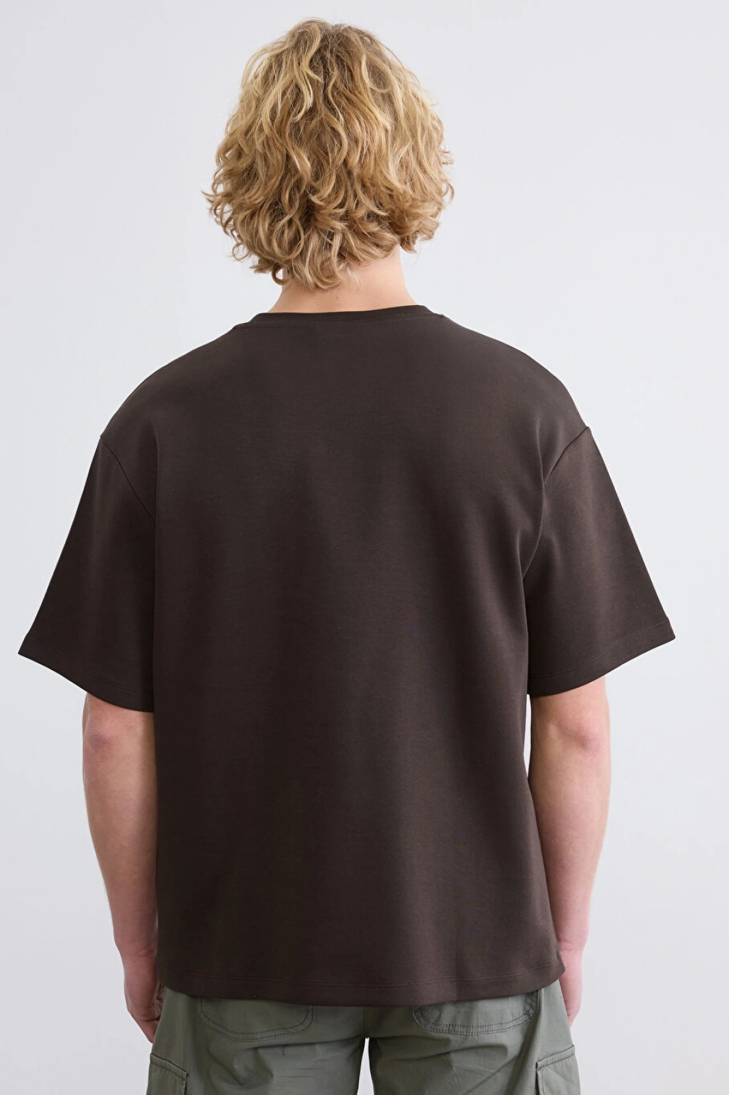 LC Waikiki XSIDE Kahverengi Bisiklet Yaka Baskılı Erkek Tişört