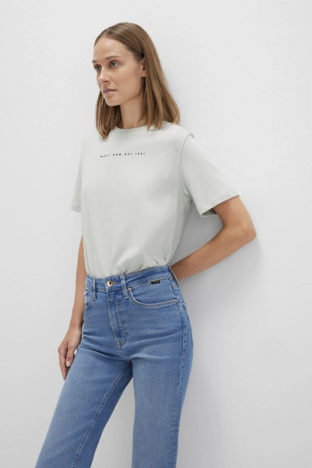 Mavi Baskılı Yeşil Tişört Regular Fit