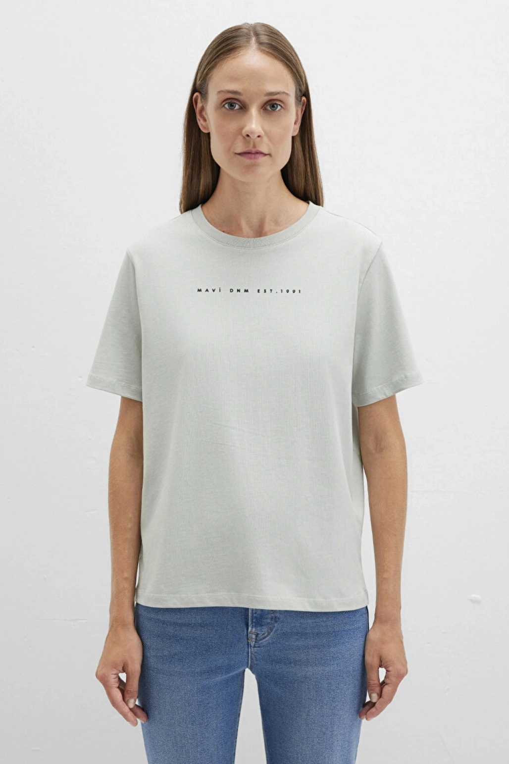 Mavi Baskılı Yeşil Tişört Regular Fit