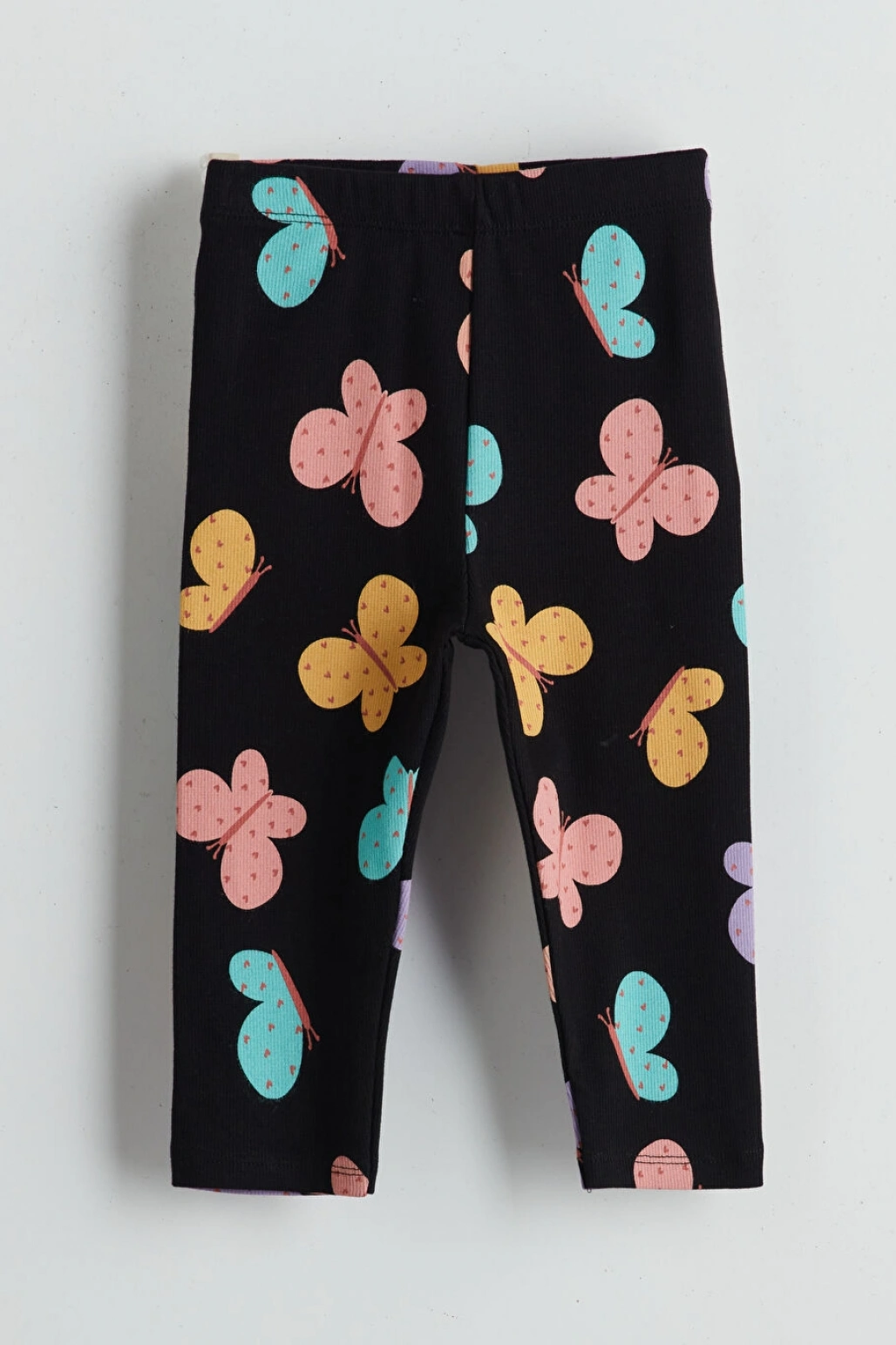 LC Waikiki Beli Lastikli Kelebek Baskılı Kız Çocuk Tayt