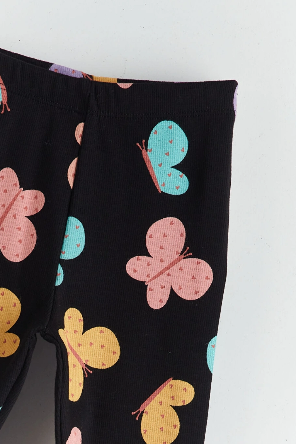 LC Waikiki Beli Lastikli Kelebek Baskılı Kız Çocuk Tayt