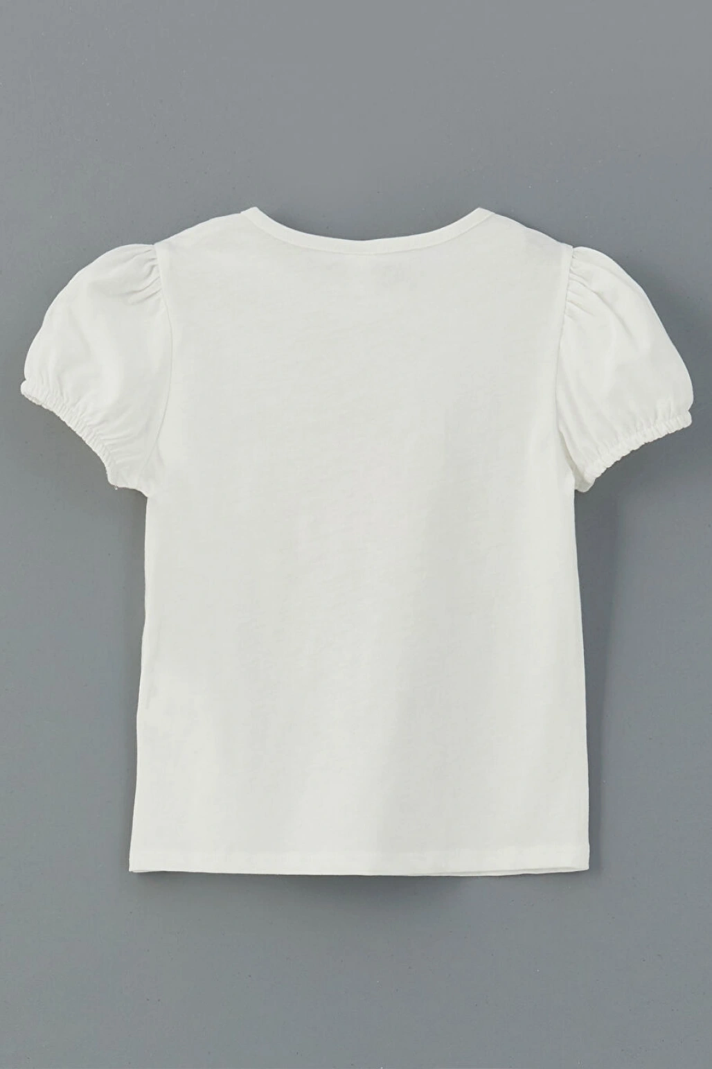 LC Waikiki LCW Kids Bisiklet Yaka Baskılı Kız Çocuk Tişört